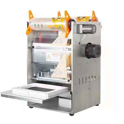 Automatische Verpackungsversiegelungsmaschine für Plastikbecher 350-450 Schalen/Stunde 0,8 kW