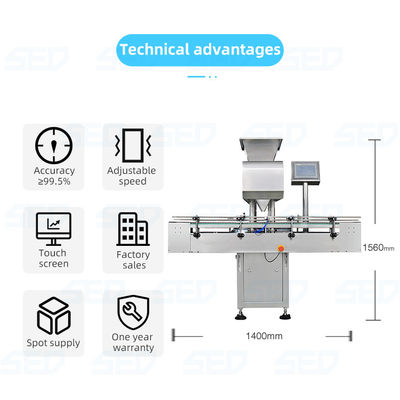 Edelstahl 12 Kanäle Tabletten Kapsel Zählmaschine