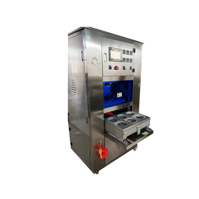 1200 Cups/H Automatische Verpackungs-Vakuumiermaschine Edelstahl Durchmesser 115mm