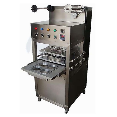 Edelstahl-automatische Verpackungs-Siegelmaschine 2KW Plastikbecher 0.8Mpa